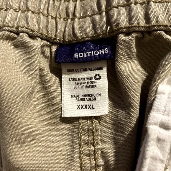 Basic Edition Men’s Cotton Cargo Shorts Size XXXXL - Picture 10 of 12